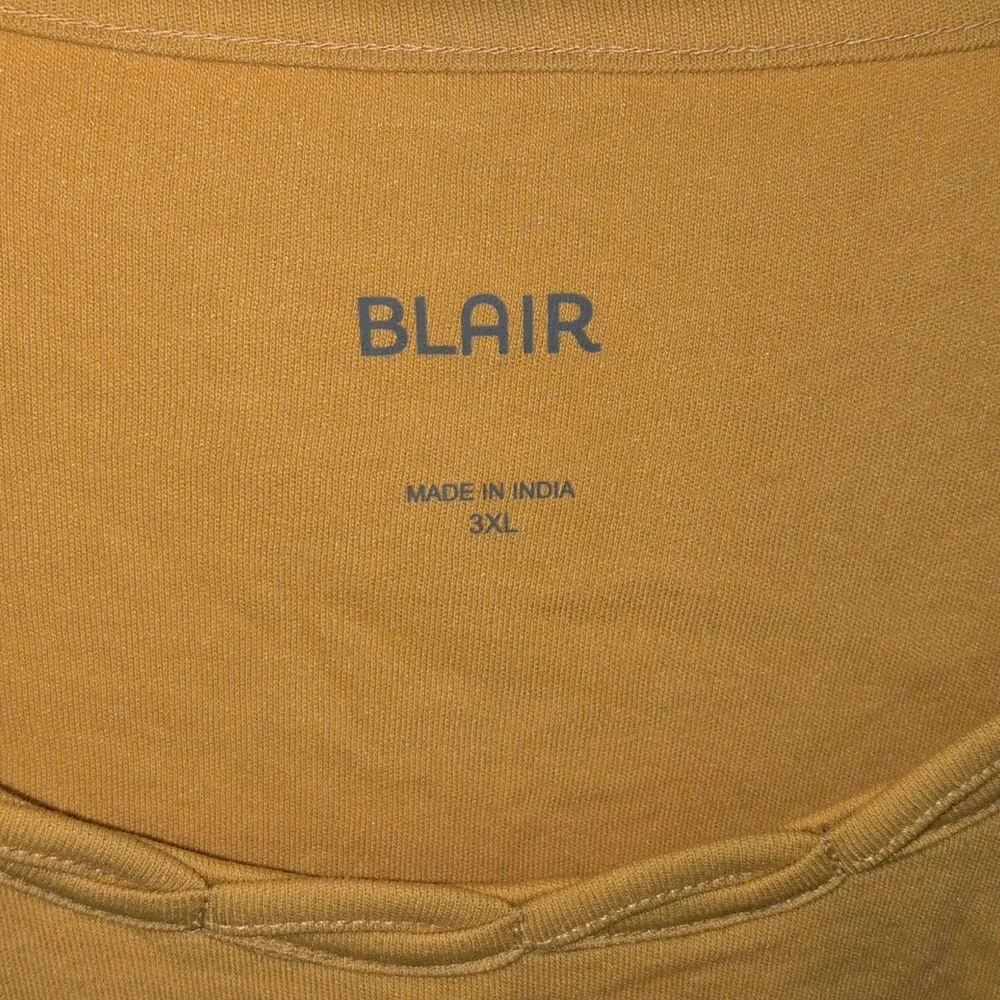 NWOT Blair Dark Yellow 3/4 Sleeve Top - 3X